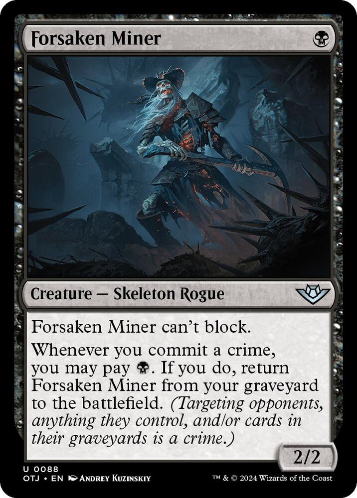 Forsaken Miner 88 card from Outlaws of Thunder Junction