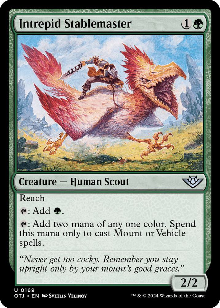 Intrepid Stablemaster 169 card from Outlaws of Thunder Junction