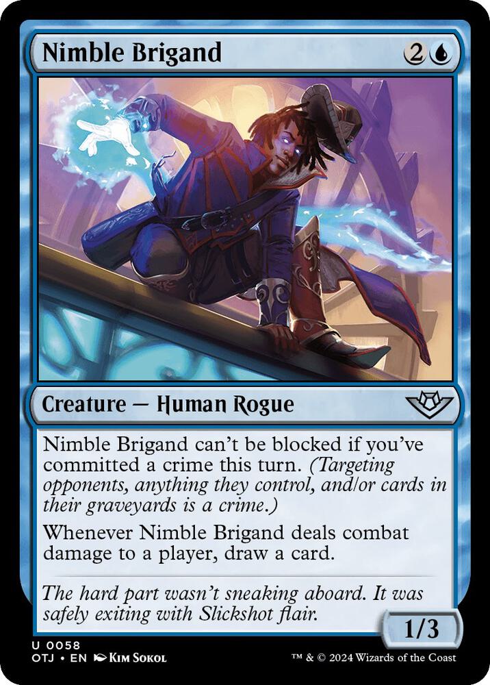 Nimble Brigand 58 card from Outlaws of Thunder Junction