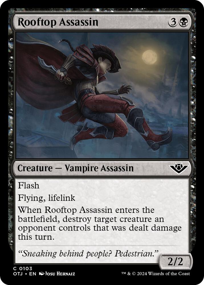 Rooftop Assassin 103 card from Outlaws of Thunder Junction