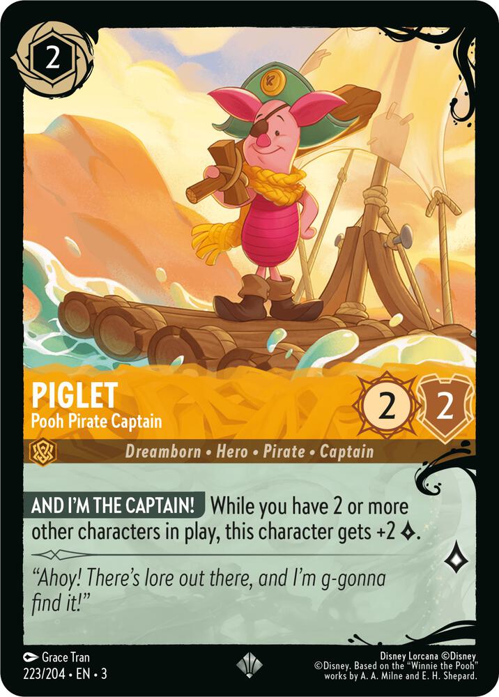 Piglet - Pooh Pirate Captain 223/204 card from Illumineer's Quest: Deep Trouble
