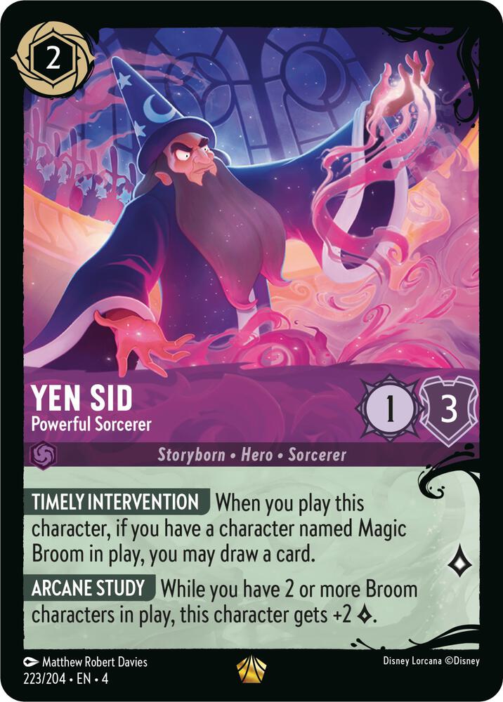 Yen Sid - Powerful Sorcerer 223/204 card from Illumineer's Quest: Deep Trouble
