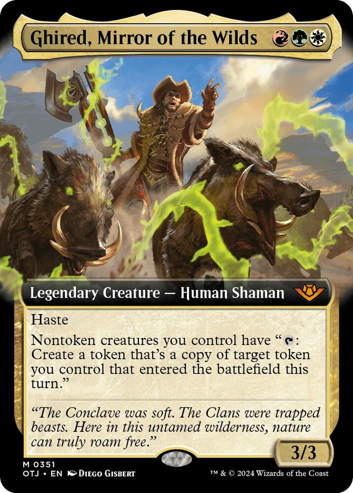 Ghired, Mirror of the Wilds (Extended Art) 351 card from Outlaws of Thunder Junction