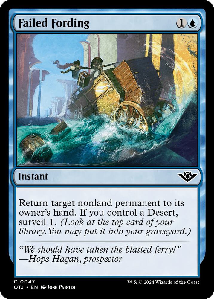 Failed Fording 47 card from Outlaws of Thunder Junction