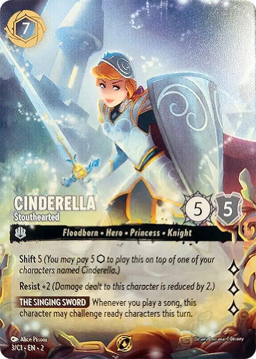 Cinderella - Stouthearted 3 card from Disney Lorcana Promo Cards