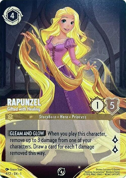 Rapunzel - Gifted with Healing 4 card from Disney Lorcana Promo Cards