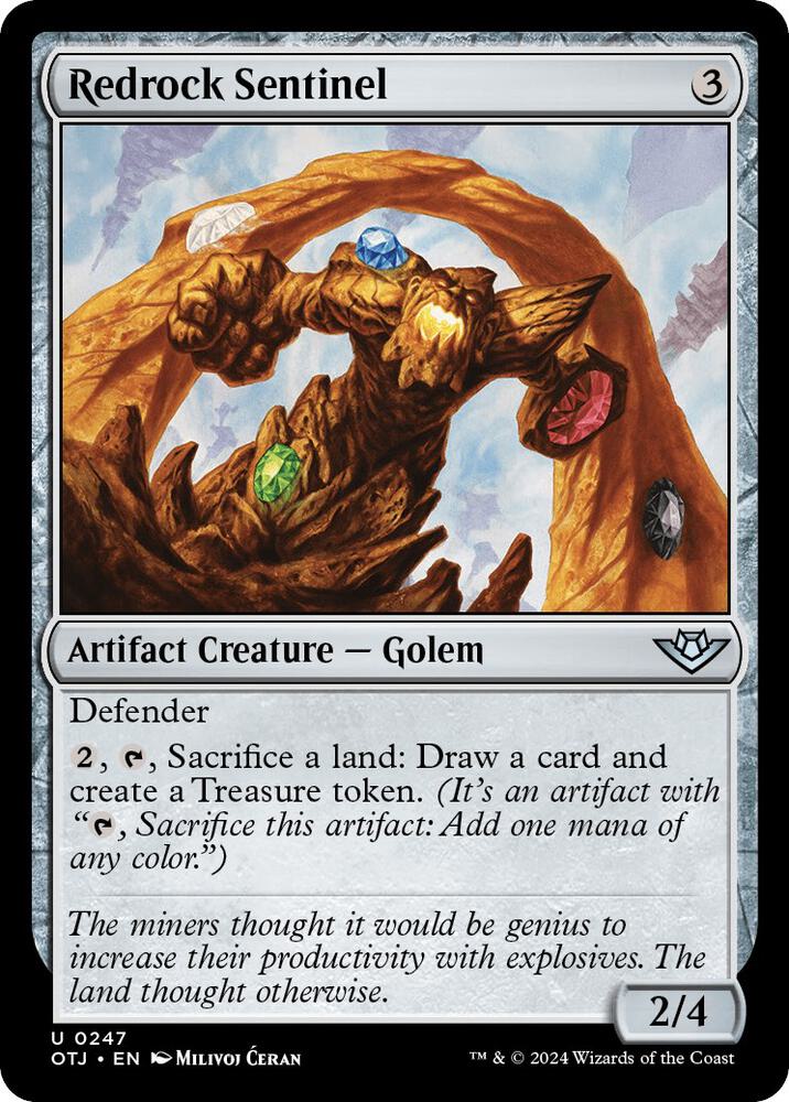 Redrock Sentinel 247 card from Outlaws of Thunder Junction