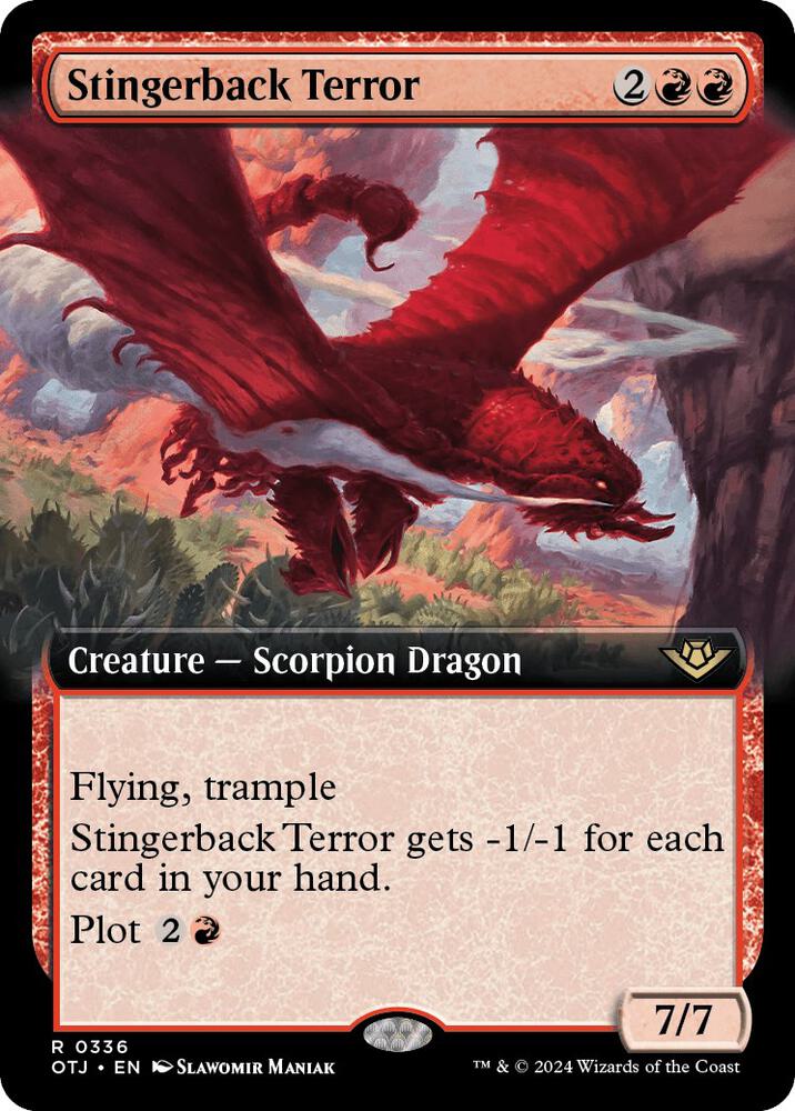 Stingerback Terror (Extended Art) 336 card from Outlaws of Thunder Junction