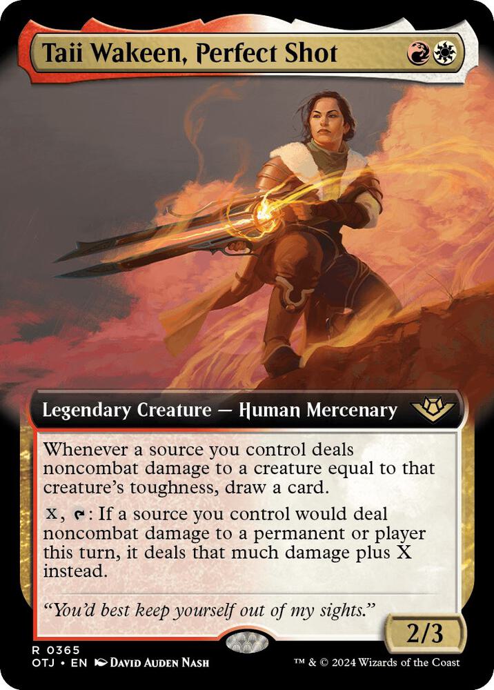 Taii Wakeen, Perfect Shot (Extended Art) 365 card from Outlaws of Thunder Junction