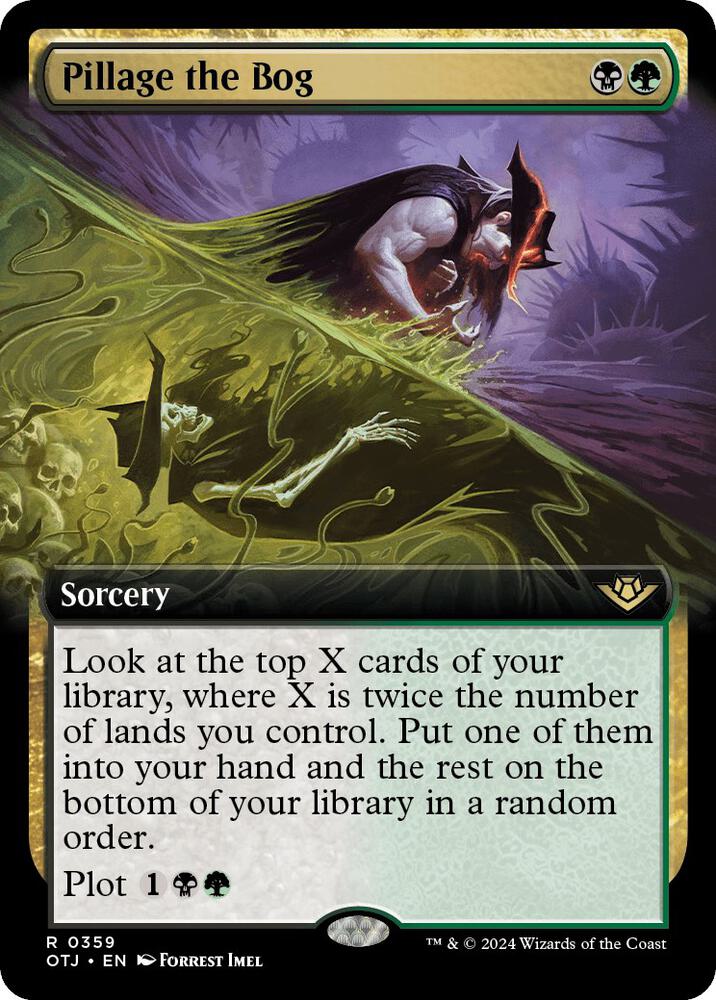 Pillage the Bog (Extended Art) 359 card from Outlaws of Thunder Junction