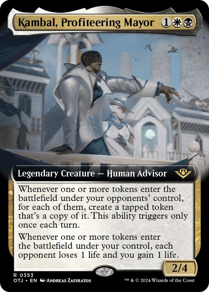 Kambal, Profiteering Mayor (Extended Art) 353 card from Outlaws of Thunder Junction