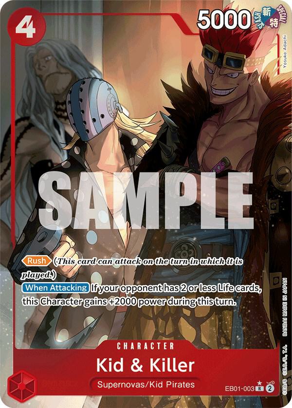 Kid & Killer (Alternate Art) EB01-003 card from Extra Booster: Memorial Collection