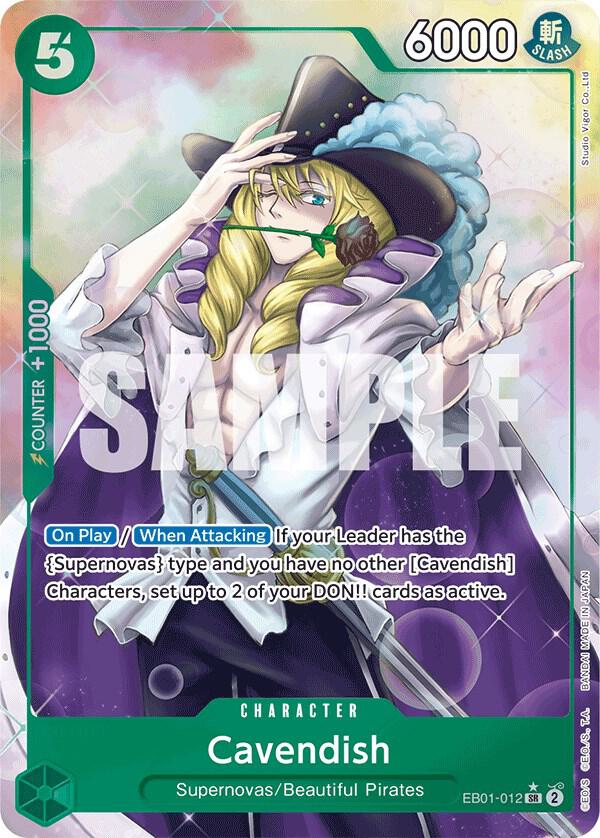 Cavendish (Alternate Art) EB01-012 card from Extra Booster: Memorial Collection