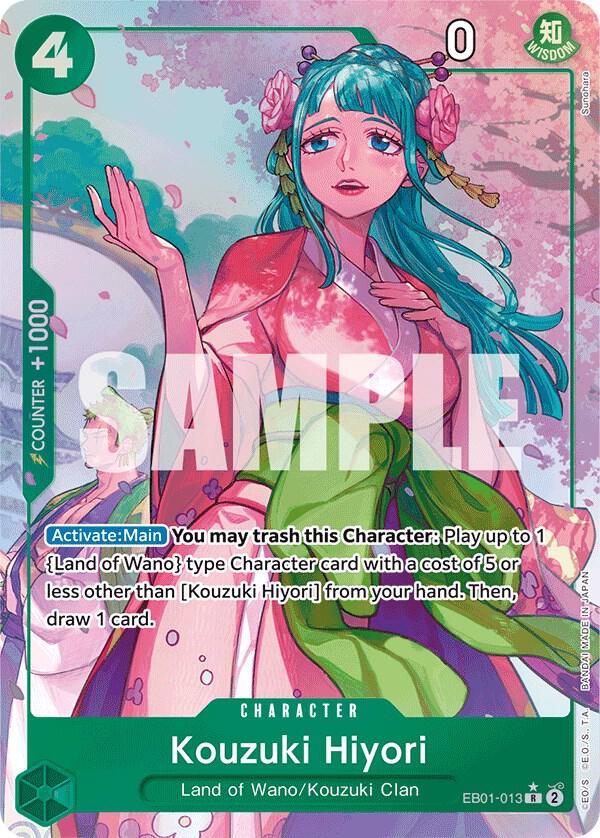 Kouzuki Hiyori (Alternate Art) EB01-013 card from Extra Booster: Memorial Collection
