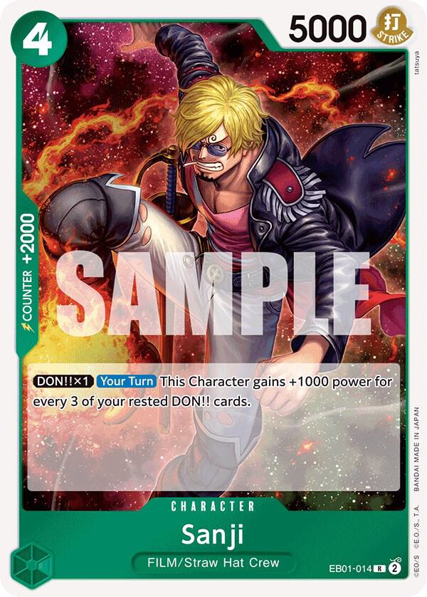 Sanji EB01-014 card from Extra Booster: Memorial Collection