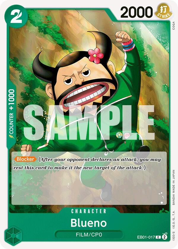 Blueno EB01-017 card from Extra Booster: Memorial Collection