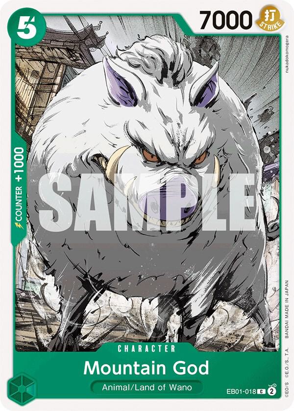 Mountain God EB01-018 card from Extra Booster: Memorial Collection