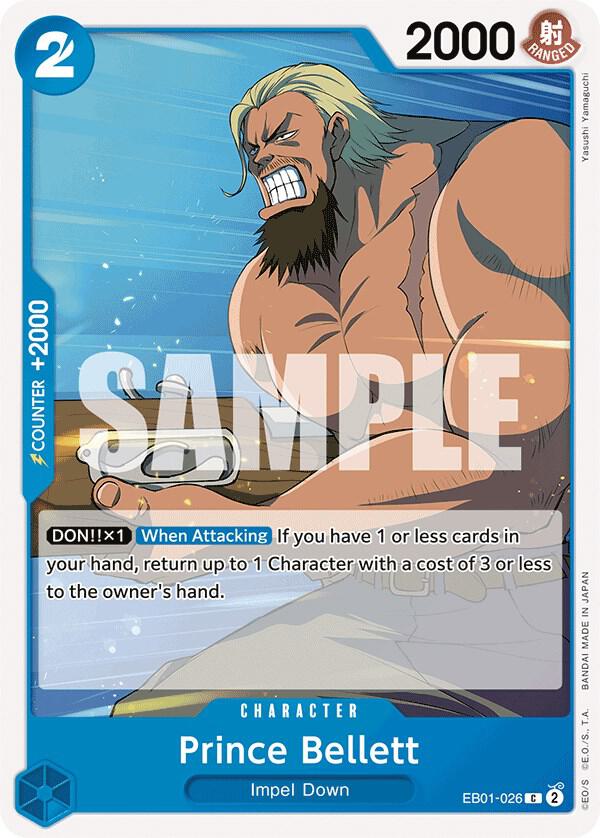Prince Bellett EB01-026 card from Extra Booster: Memorial Collection