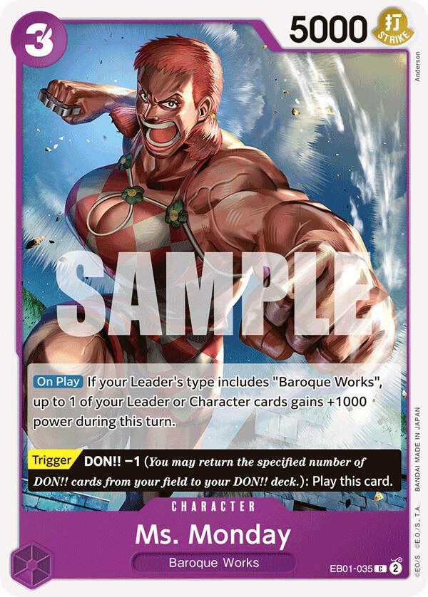 Ms. Monday EB01-035 card from Extra Booster: Memorial Collection