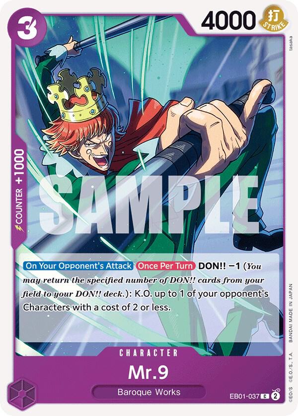 Mr. 9 EB01-037 card from Extra Booster: Memorial Collection