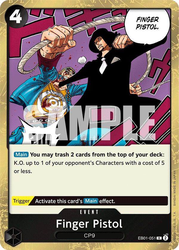 Finger Pistol EB01-051 card from Extra Booster: Memorial Collection