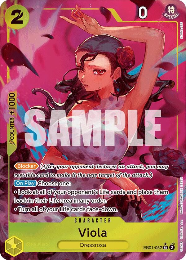 Viola (Alternate Art) EB01-052 card from Extra Booster: Memorial Collection