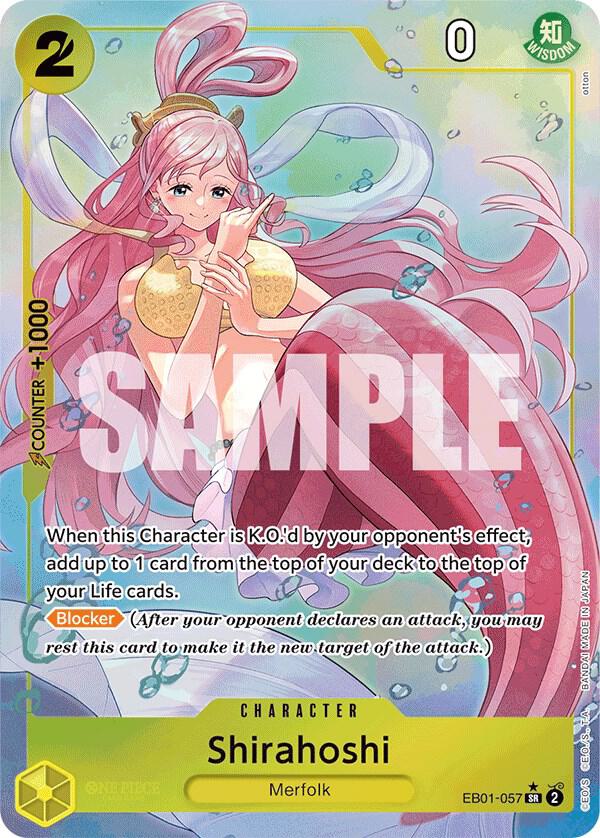Shirahoshi (Alternate Art) EB01-057 card from Extra Booster: Memorial Collection