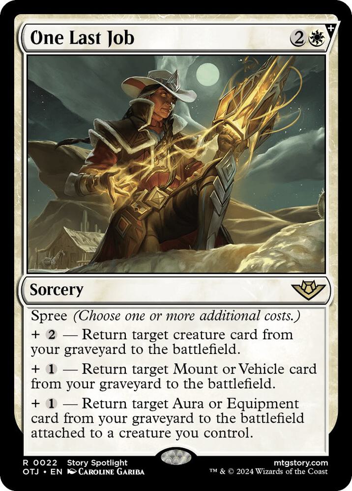 One Last Job 22 card from Outlaws of Thunder Junction