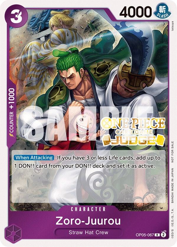 Zoro-Juurou (Judge Pack Vol. 3) OP05-067 card from One Piece Promotion Cards
