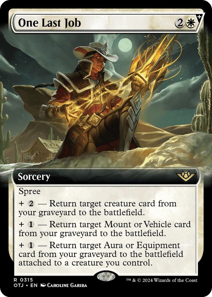 One Last Job (Extended Art) 315 card from Outlaws of Thunder Junction