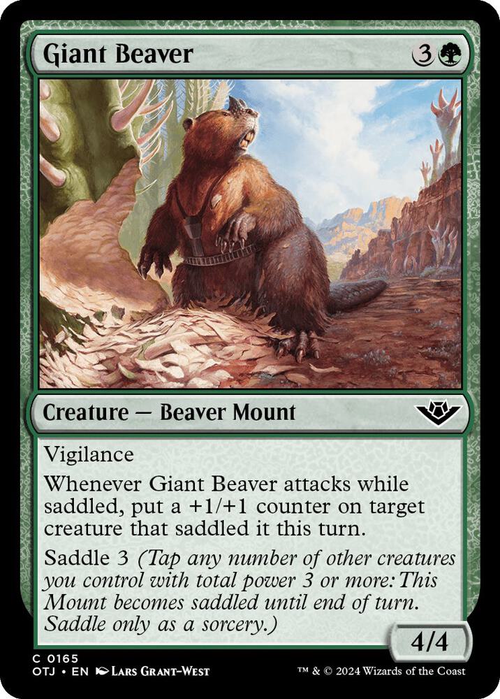 Giant Beaver 165 card from Outlaws of Thunder Junction