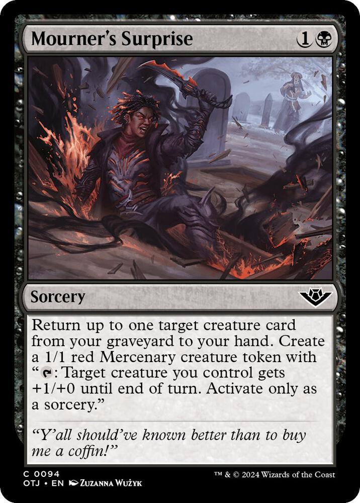 Mourner's Surprise 94 card from Outlaws of Thunder Junction
