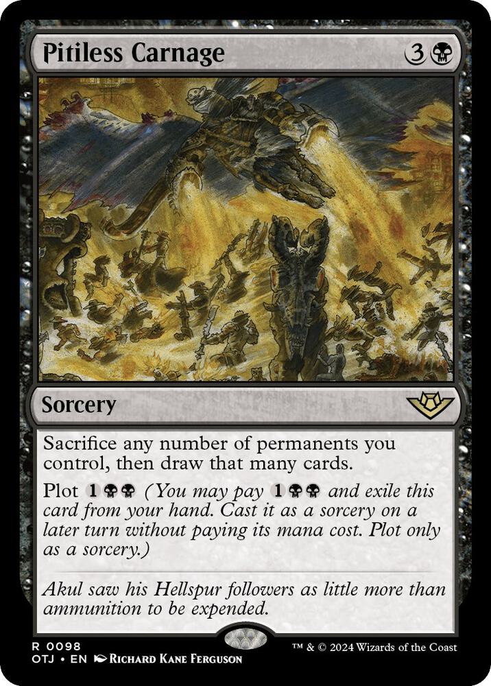 Pitiless Carnage 98 card from Outlaws of Thunder Junction