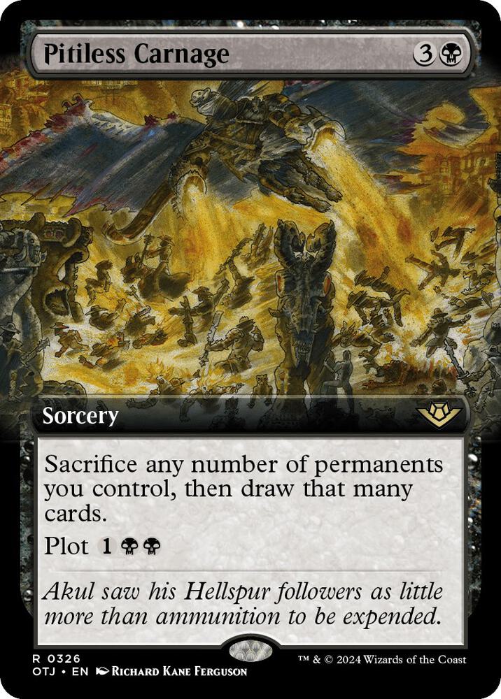 Pitiless Carnage (Extended Art) 326 card from Outlaws of Thunder Junction
