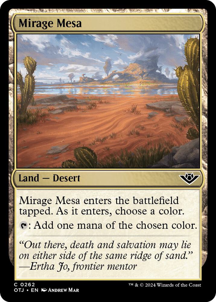 Mirage Mesa 262 card from Outlaws of Thunder Junction