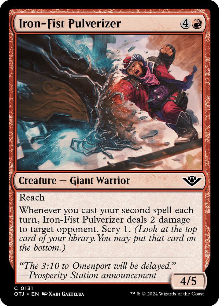 Iron-Fist Pulverizer 131 card from Outlaws of Thunder Junction