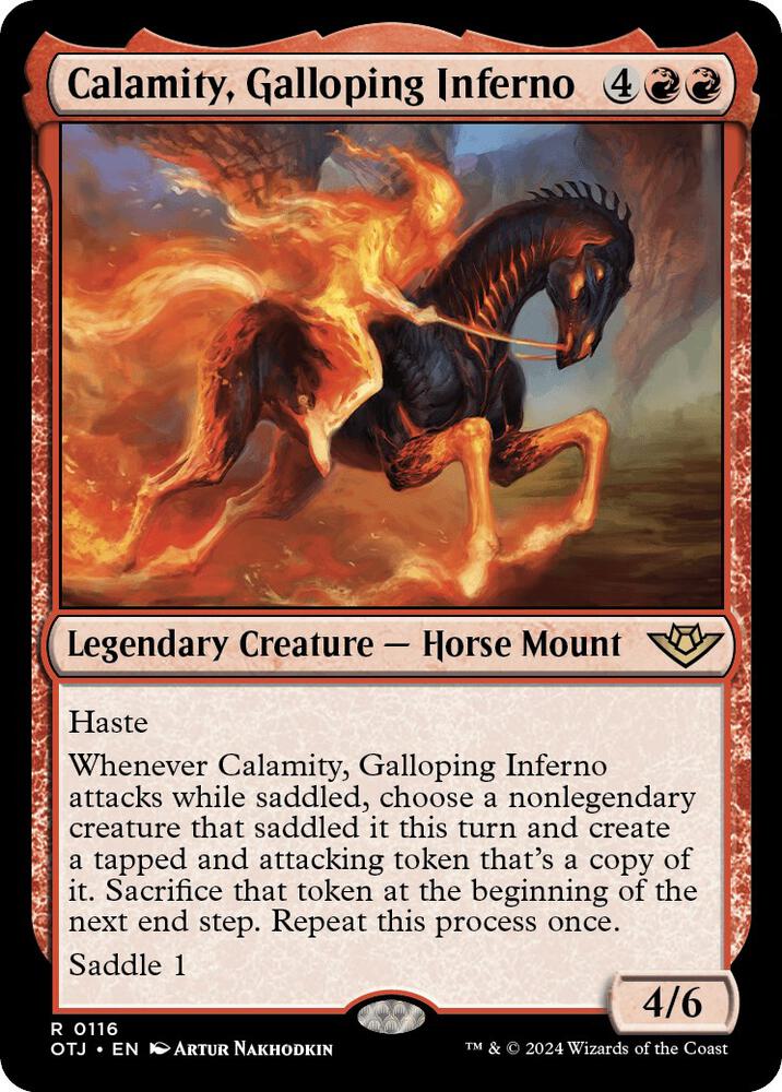 Calamity, Galloping Inferno 116 card from Outlaws of Thunder Junction