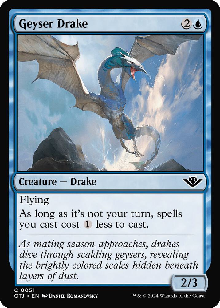 Geyser Drake 51 card from Outlaws of Thunder Junction
