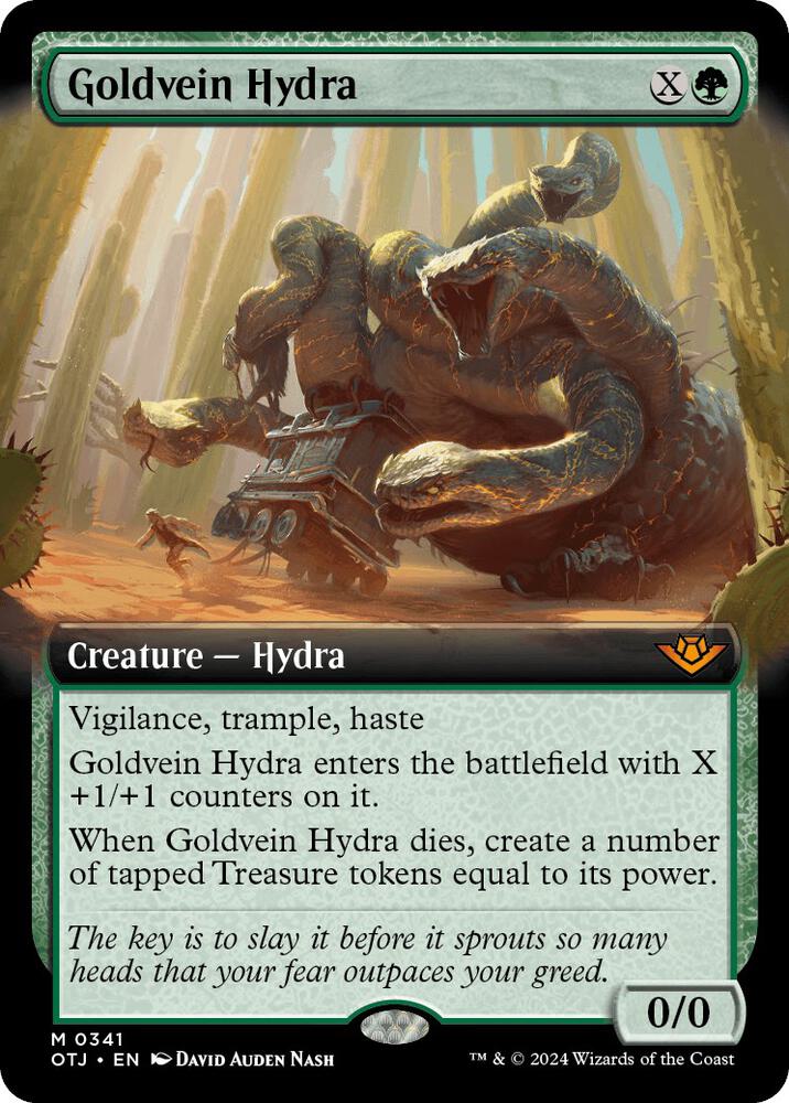 Goldvein Hydra (Extended Art) 341 card from Outlaws of Thunder Junction