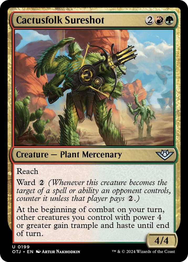 Cactusfolk Sureshot 199 card from Outlaws of Thunder Junction