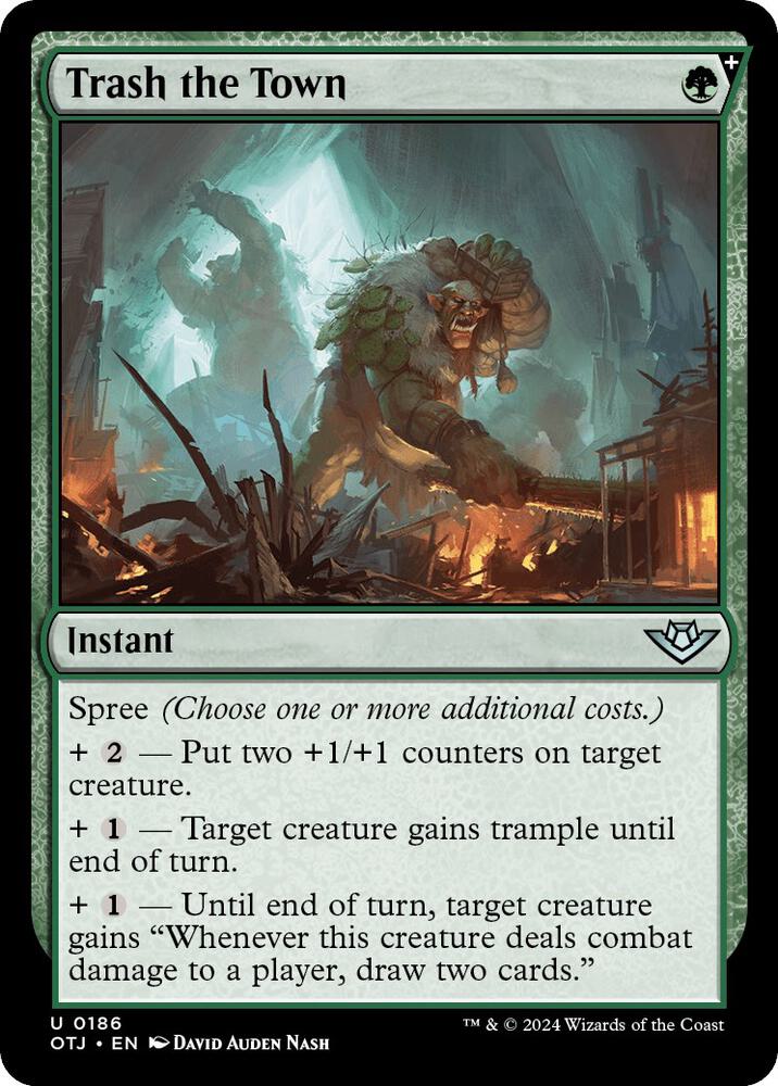 Trash the Town 186 card from Outlaws of Thunder Junction
