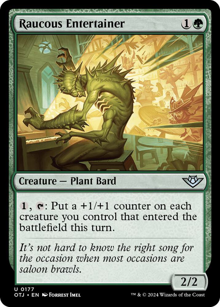 Raucous Entertainer 177 card from Outlaws of Thunder Junction