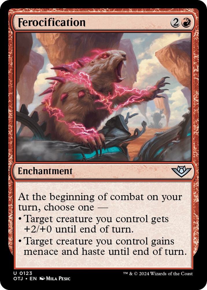 Ferocification 123 card from Outlaws of Thunder Junction