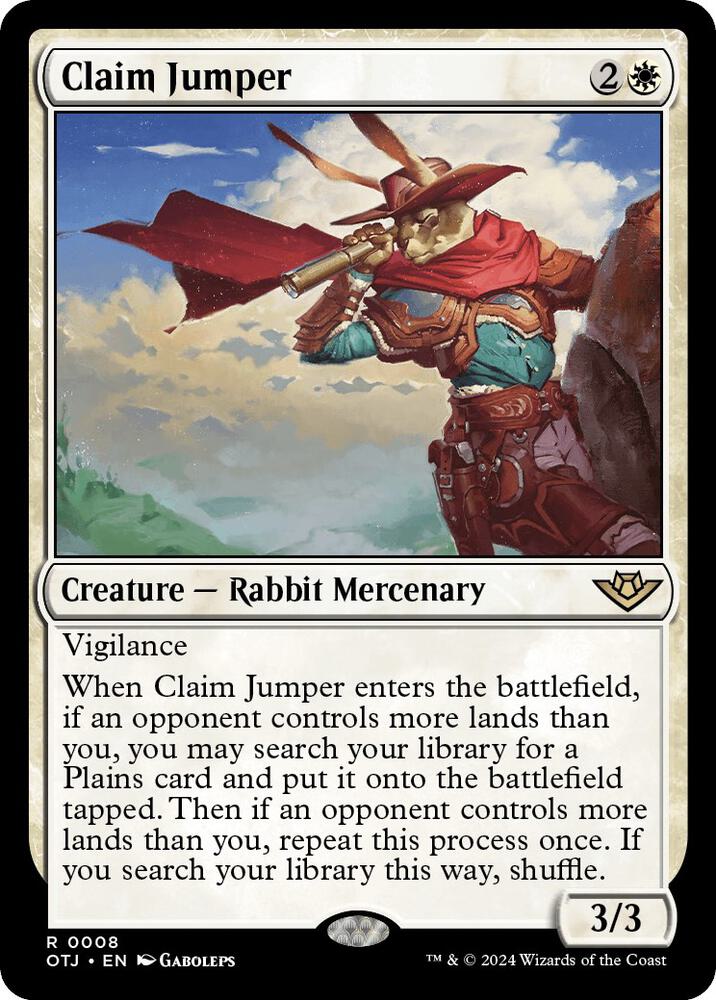 Claim Jumper 8 card from Outlaws of Thunder Junction