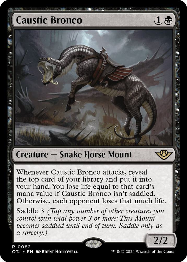 Caustic Bronco 82 card from Outlaws of Thunder Junction