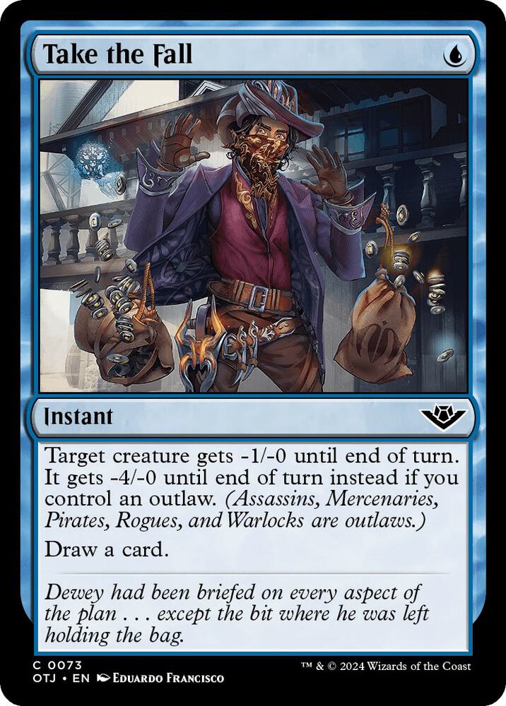 Take the Fall 73 card from Outlaws of Thunder Junction