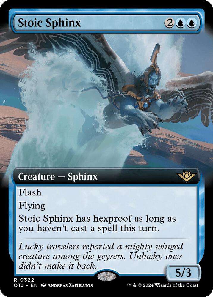 Stoic Sphinx (Extended Art) 322 card from Outlaws of Thunder Junction