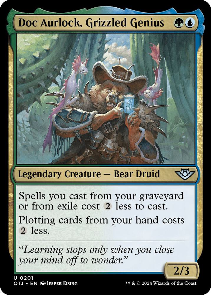 Doc Aurlock, Grizzled Genius 201 card from Outlaws of Thunder Junction