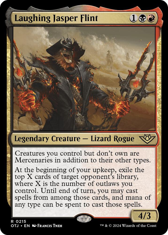 Laughing Jasper Flint 215 card from Outlaws of Thunder Junction