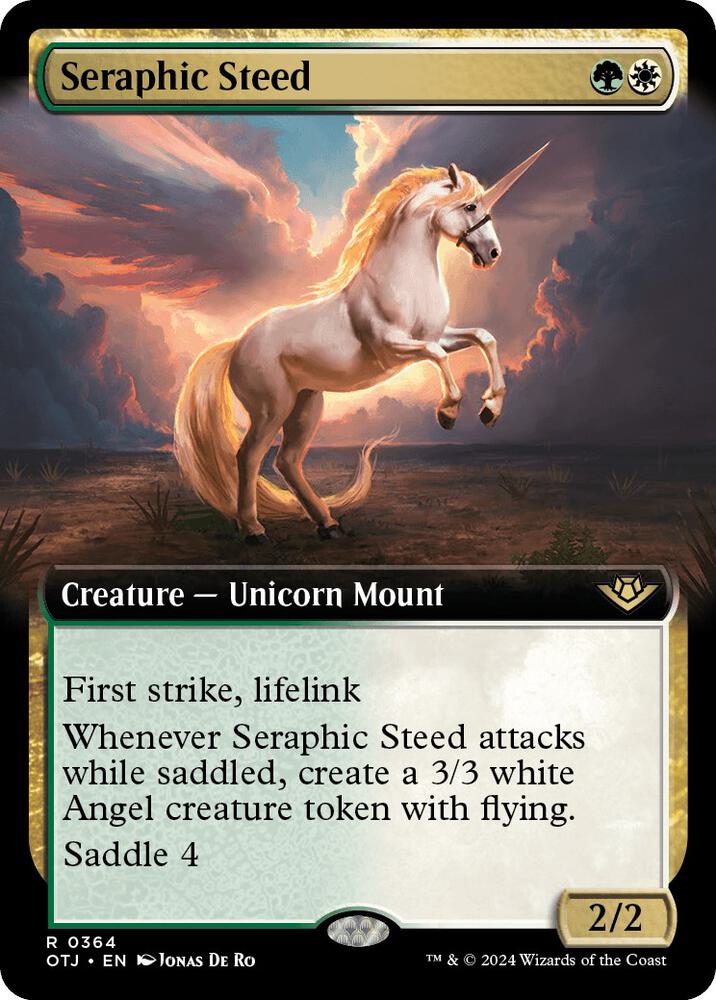Seraphic Steed (Extended Art) 364 card from Outlaws of Thunder Junction